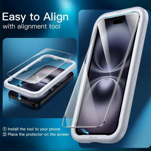 Alt view image 7 of 7 - 5 in 1 Matte Case for iPhone 16 6.1-Inch with 2-Pack Each Tempered Glass Screen Protector and Camera Lens Protector, Translucent Back Shockproof Phone Cover (Black)