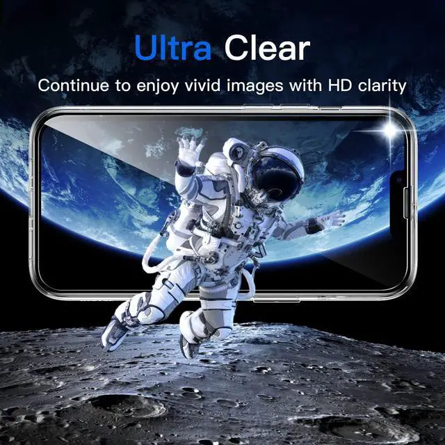 Alt view image 5 of 7 - 5 in 1 Case for iPhone 13 6.1-Inch, with 2-Pack Screen Protector and Camera Lens Protector, Non-Yellowing Shockproof Bumper Phone Cover, Full Coverage Tempered Glass Film (Clear)