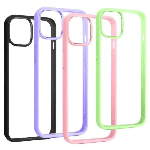 Alt view image 2 of 7 - Candy Phone Case for iPhone 16/15/14/13/12/11/XR/XS/XPro Max Plus with Lanyard Cord Clear Shockproof Military-Grade Dual-Layer PC Silicone Cover (Black,for iPhone 11)