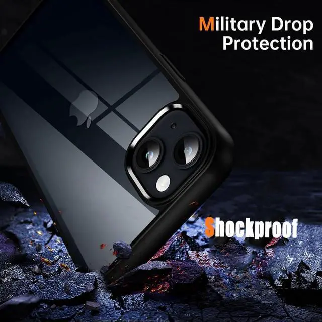 Alt view image 5 of 7 - Candy Phone Case for iPhone 16/15/14/13/12/11/XR/XS/XPro Max Plus with Lanyard Cord Clear Shockproof Military-Grade Dual-Layer PC Silicone Cover (Black,for iPhone 11)