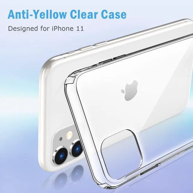 Alt view image 3 of 7 - Compatible with iPhone 11 Case, Clear TPU Phone Cases Shockproof Bumper Cover Anti-Scratch Protective Slim Thin Crystal Phone Case for 11 6.1inch
