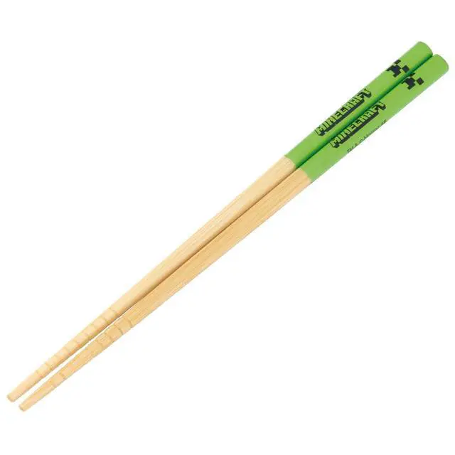 Alt view image 2 of 5 - ANT4-A Bamboo Safety Chopsticks 8.3 inches (21 cm) Minecraft Creeper Chopsticks