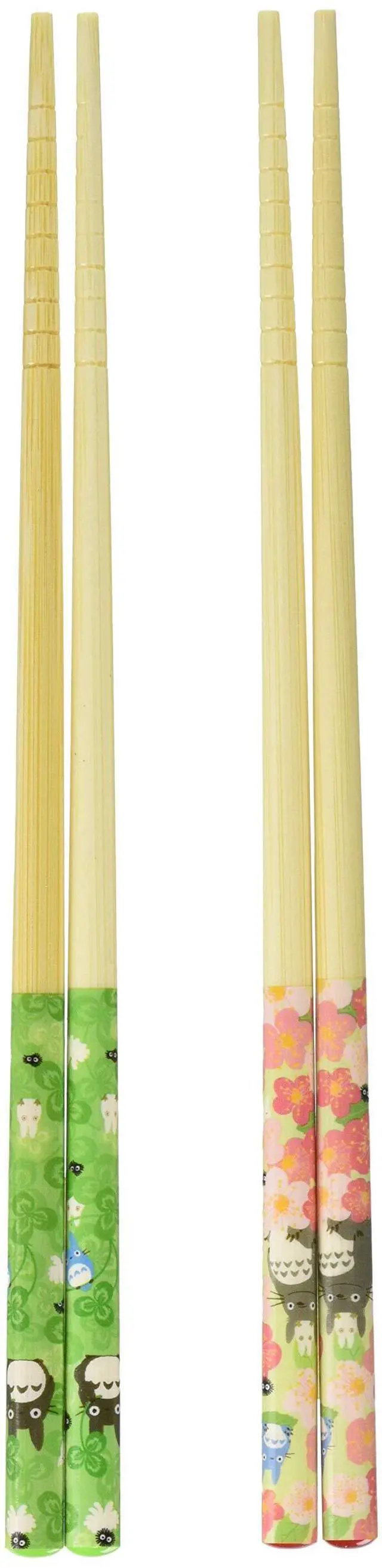 Main image of My Neighbor Totoro Bamboo Chopstick 2 Sets -Anti-Slip Grip for Ease of Use - Authentic Japanese Design - Lightweight, Durable and Convenient