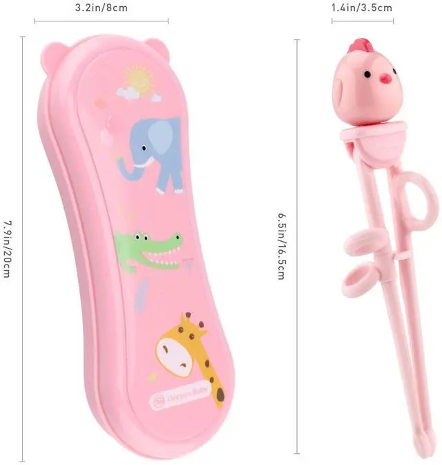 Alt view image 6 of 7 - Kids Chopsticks - Made of High Quality Food Grade Material - Great Chopsticks for Kids - Includes Sturdy and Practical Portable Box
