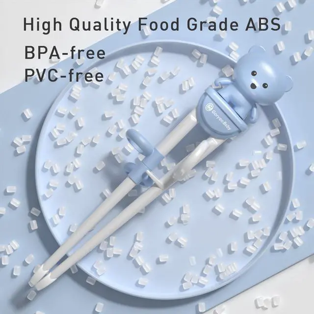 Alt view image 4 of 7 - Training Chopsticks for Kids - Kids Chopsticks Use Completely Harmless Material - Anti-dislocation Buckle Design - Includes Portable Box (Blue)