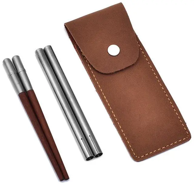 Main image of Foldable Chopsticks with Storage Case Easy to Carry Detachable Chopsticks Practical Tableware for Outdoor Dining