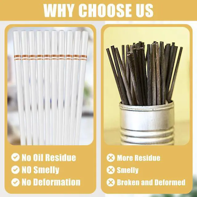 Alt view image 6 of 7 - Ceramic Chopsticks 5 Pairs,Reusable Chopstick Dishwasher Safe,High-grade Bone Porcelain Chopsticks,Non-Slip Chop Sticks,Chopstick Set with Delicate Box (9.75 Inch,Golden Lines)