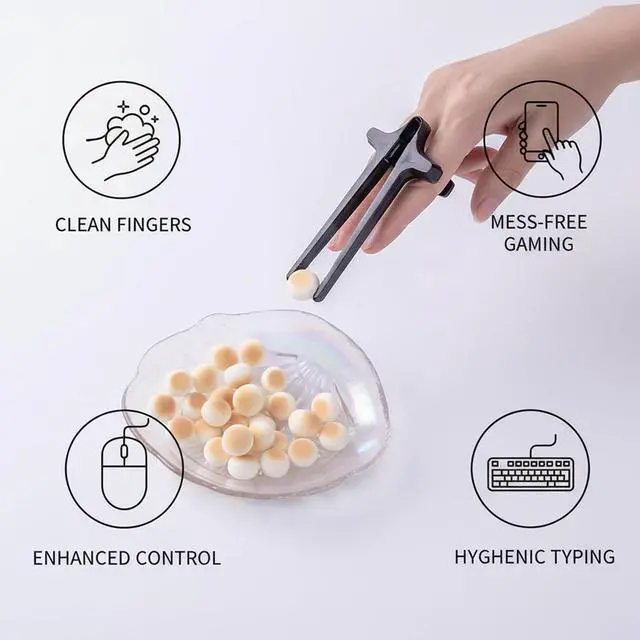 Alt view image 4 of 7 - 14 Pack Finger Chopsticks for Snacking, Snack Chopsticks, Chip Chopsticks, Reusable Wheat Straw Finger Chopsticks in 7 Patterns and Solid Colors