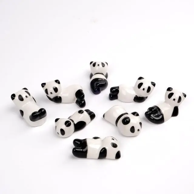 Main image of 8 Pcs Cute Ceramic Panda Chopsticks Rest Rack Stand Holder for Chopsticks, Ceramic Ware Chopsticks Stand Rest Rack, Matcha Scoop Holder Rest, Gift Suitable For Everyone