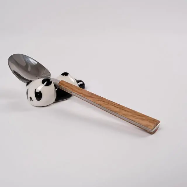 Alt view image 2 of 7 - 8 Pcs Cute Ceramic Panda Chopsticks Rest Rack Stand Holder for Chopsticks, Ceramic Ware Chopsticks Stand Rest Rack, Matcha Scoop Holder Rest, Gift Suitable For Everyone