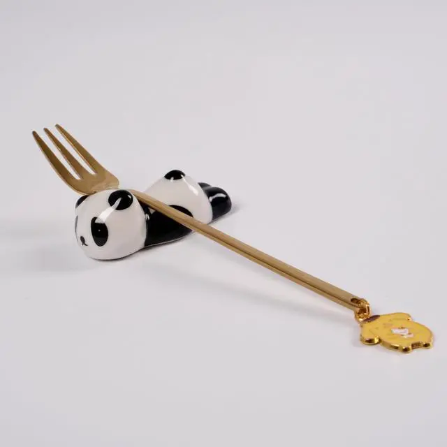 Alt view image 3 of 7 - 8 Pcs Cute Ceramic Panda Chopsticks Rest Rack Stand Holder for Chopsticks, Ceramic Ware Chopsticks Stand Rest Rack, Matcha Scoop Holder Rest, Gift Suitable For Everyone