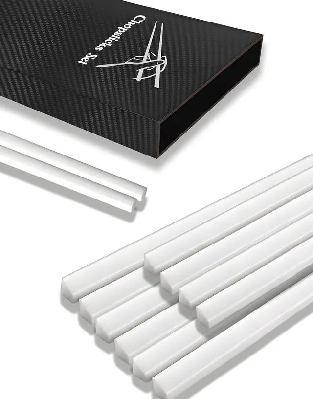 Main image of Ceramic Chopsticks Set of 5,Reusable,White,Gift set