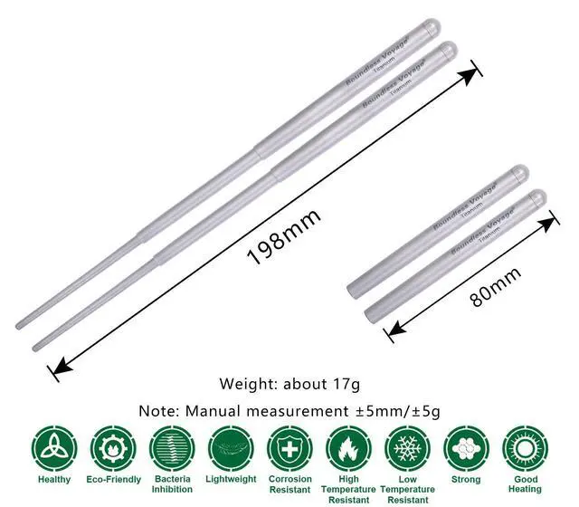 Alt view image 2 of 7 - Foldable Telescopic Titanium Chopsticks Outdoor Camping Travel Picnic Folding Tableware Cutlery Titanium Camping Utensils Ti1004T