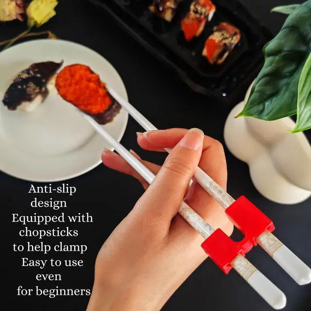 Alt view image 5 of 7 - Reusable Ceramics Chopsticks 13-Piece Gift Set Dishwasher Safe 4 Pairs Snack Palillos Chinese Cooking Chop Sticks4 Panda Shaped Chopstick Holders 4 Chopstick Helper Suitable For Beginners
