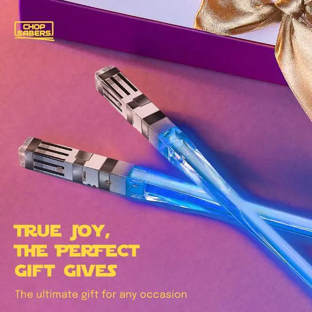 Alt view image 7 of 7 - LIGHTSABER LIGHT UP STAR WARS LED Glowing Light Saber Chop Sticks REUSABLE Sushi Lightup Sabers - 8 COLOR MODES 1 Pair
