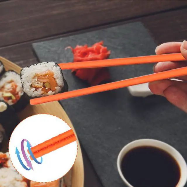 Alt view image 5 of 7 - Chopsticks Set, 5 Pairs Multicolor Reusable Chop Sticks Silicone