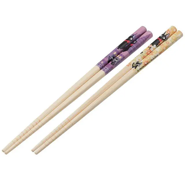 Alt view image 2 of 3 - Kiki's Delivery Service Bamboo Chopstick 2pcs Set -Anti-Slip Grip for Ease of Use - Authentic Japanese Design - Lightweight, Durable and Convenient