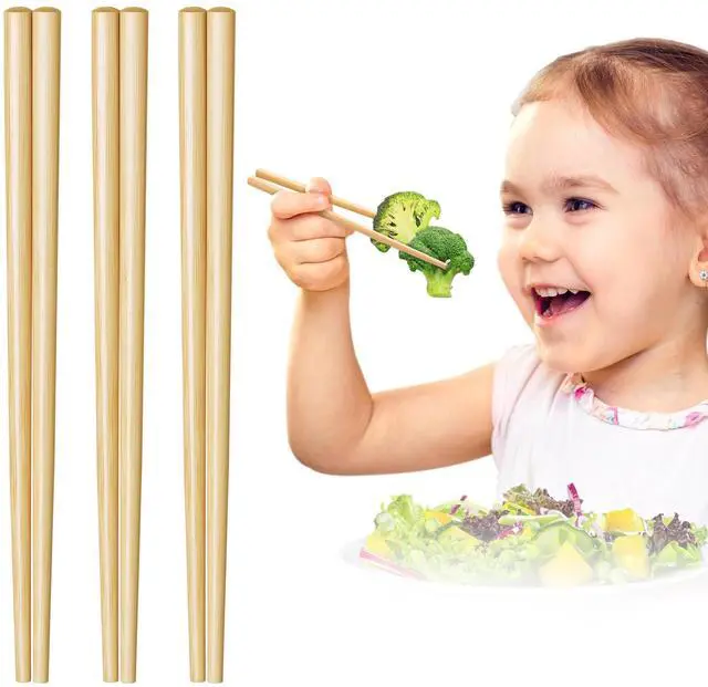 Main image of 5 Pairs Kids Short Chopsticks 7inch Bamboo Reusable Training Chop Sticks for Beginners