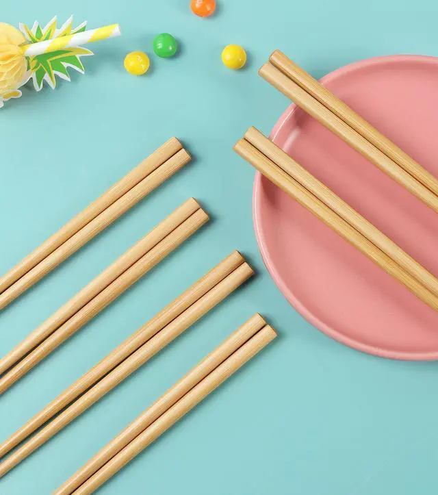 Alt view image 6 of 6 - 5 Pairs Kids Short Chopsticks 7inch Bamboo Reusable Training Chop Sticks for Beginners