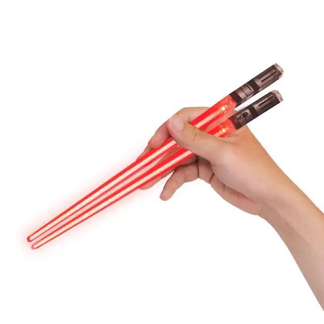 Alt view image 6 of 7 - LIGHTSABER CHOPSTICKS LIGHT UP STAR WAR LED Glowing Light Saber Chop Sticks REUSABLE Sushi Lightup Sabers -Removable Handle Dishwasher Safe -Premium GIFT BOX and CARRY POUCH Included - Red - 1 Pair