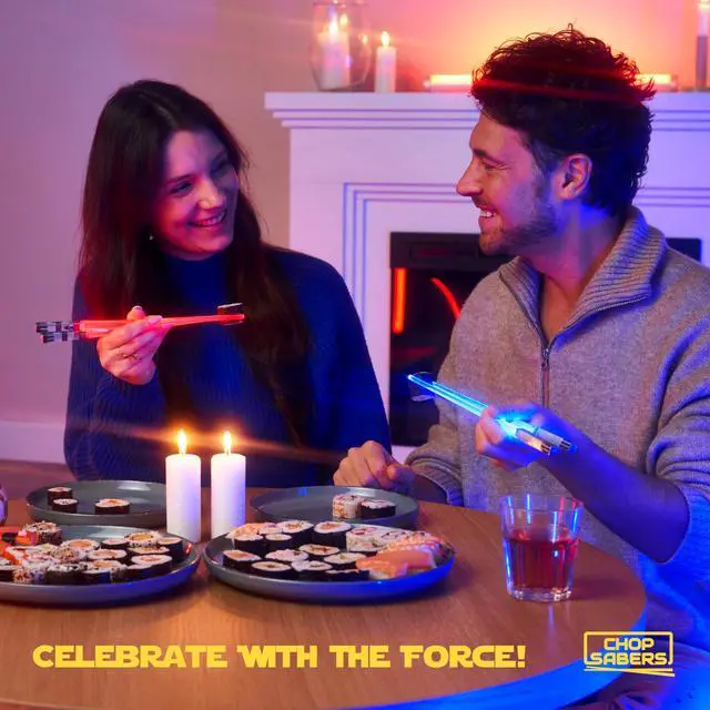 Alt view image 6 of 7 - LIGHTSABER CHOPSTICKs LIGHT UP STAR WARS LED Glowing Light Saber Chop Sticks REUSABLE Sushi Lightup Sabers Bright LEDs - 8 Color Modes - 2 Pairs