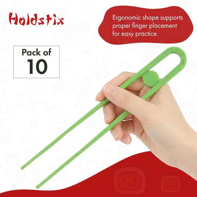 Alt view image 4 of 7 - Training Chopsticks - Fun & Easy-to-Use Chopstick Helper for Beginners-10-Pieces Reusable, Dishwasher Safe - Beginner Chopsticks for Learning, Snacks, Sushi & Everyday Meals