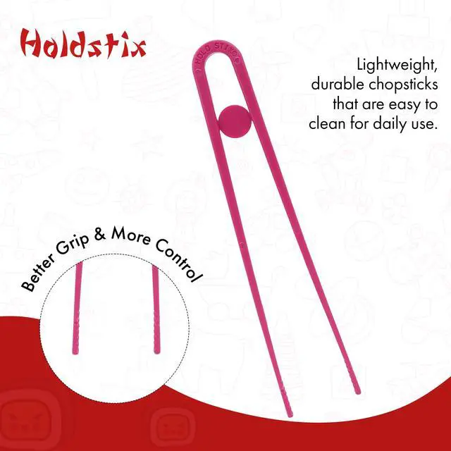 Alt view image 5 of 7 - Training Chopsticks - Fun & Easy-to-Use Chopstick Helper for Beginners-10-Pieces Reusable, Dishwasher Safe - Beginner Chopsticks for Learning, Snacks, Sushi & Everyday Meals