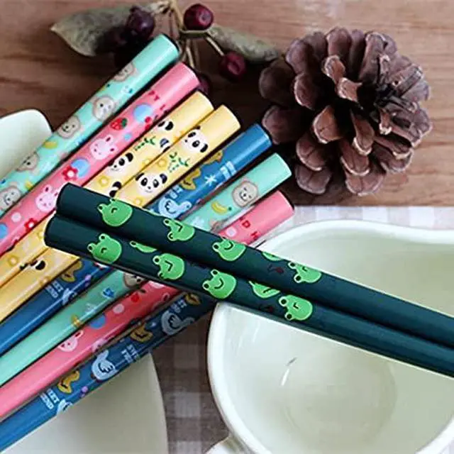 Alt view image 4 of 6 - Handmade Japanese Chopsticks Reusable Natural Wooden Chopstick with Box, 5 Pairs Gift Set