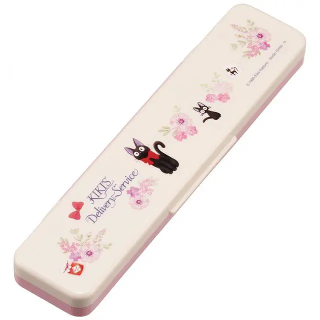 Alt view image 2 of 3 - Kiki's Delivery Service Chopsticks and Spoon Set with Case (French Version) - Studio Ghibli Utensil Set for Travel, Bento, Lunchbox - Dishwasher Safe