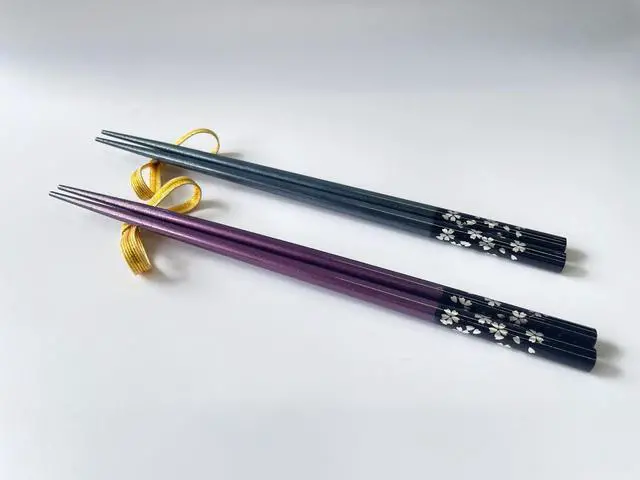 Alt view image 6 of 7 - Wooden Chopsticks and Chopstick Rests Gift Set, Reusable, Dishwasher Safe (Sakura)