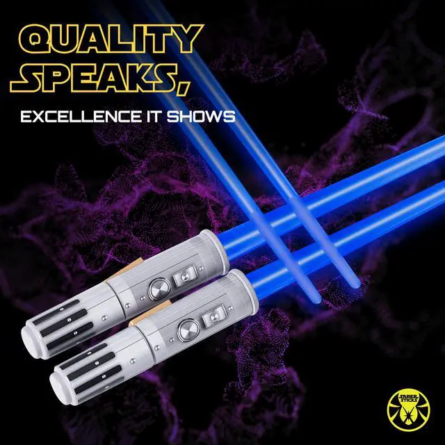 Alt view image 7 of 7 - Lightsaber Chopsticks Light Up Star Wars Chopstick Light Up Mini Light Saber Chopsticks for Adults Cool Chopstick Light Led Chop Sticks Jedi Stix Blue Red 2 Pairs