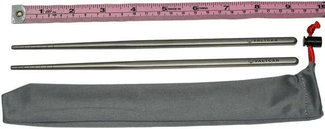Alt view image 4 of 7 - Titanium Chopsticks 9 inch 27g Ultralight - Grooved Tips, Zero Metallic Taste, Squared Anti-Roll Ends, Reusable Sushi Noodle Ramen Chopstick, Dishwasher Safe, Carry Bag, Camping Lunch
