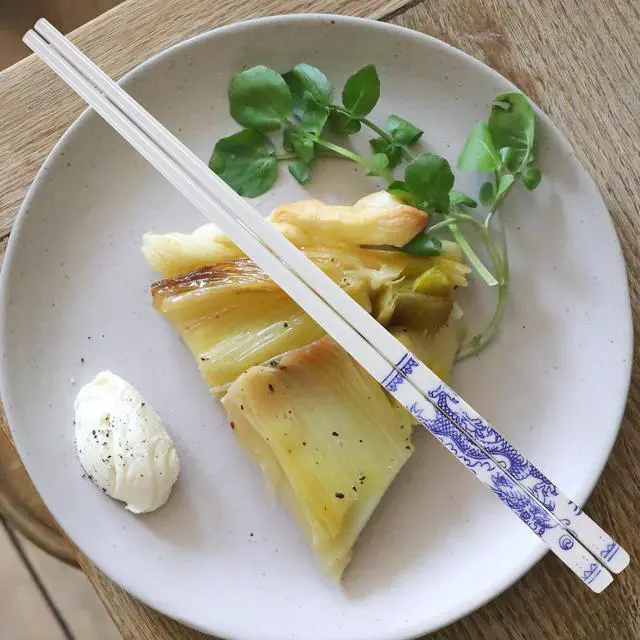 Alt view image 3 of 7 - 10 Pairs Ceramic Chopsticks Blue and White Porcelain Dinner Utensils Skid Resistant Dishwasher Safe Multi-Function Home Kitchen Dining