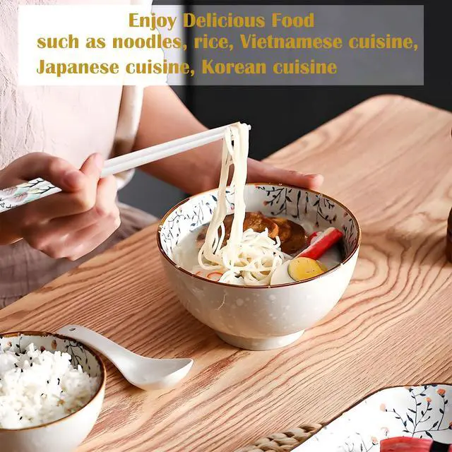 Alt view image 5 of 7 - Reusable Ceramic Chopsticks, Green Leave, 5 Pairs