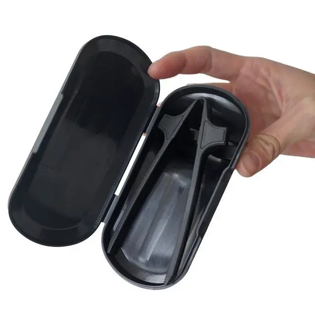 Alt view image 4 of 7 - Finger Chopsticks Black, Ergonomic Finger Snacking chopsticks, Set of 2 with Portable Storage Cases, Gamer Chopsticks, Perfect for Snacking on Chips, Nuts, and Popcorn