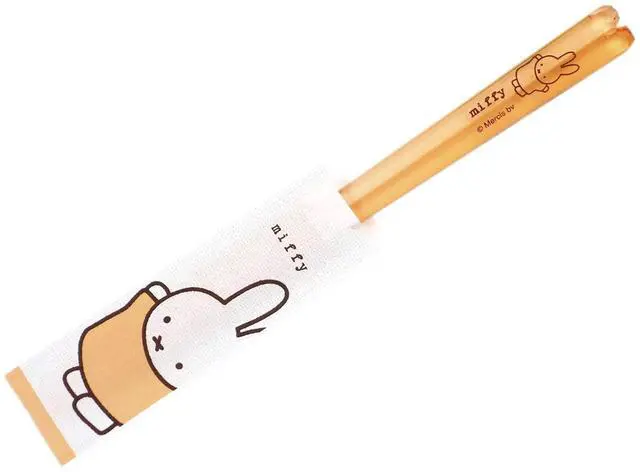 Main image of Dick Bruna 490584 Miffy Clear Chopsticks 9.1 inches (23 cm), Light Orange, Made in Japan