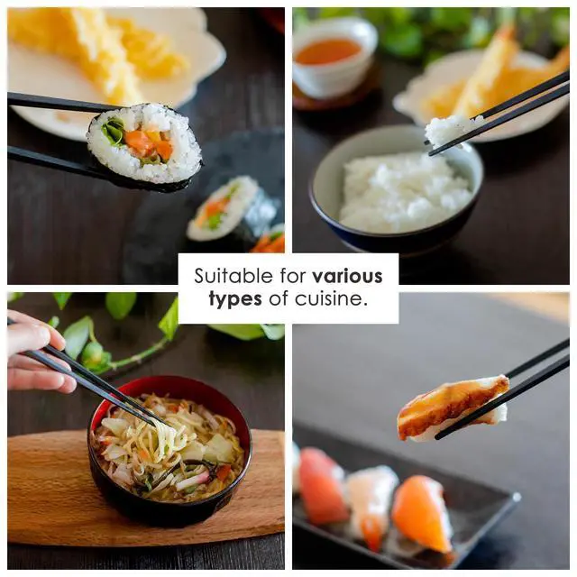 Alt view image 5 of 6 - Himawaridou Hexagonal Resin Chopsticks, Lightweight and Easy to Use, Made in Japan, 9.1 in