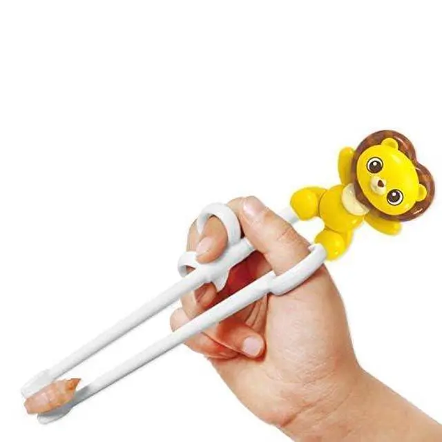 Alt view image 2 of 7 - Chopsticks, Training Chopsticks, Learning, Beginner, Brain Training, Practice, Korean Food, Japanese Sushi, 1 Step to Learn Chopstick, Right Handed - Made in Korea (Lion)