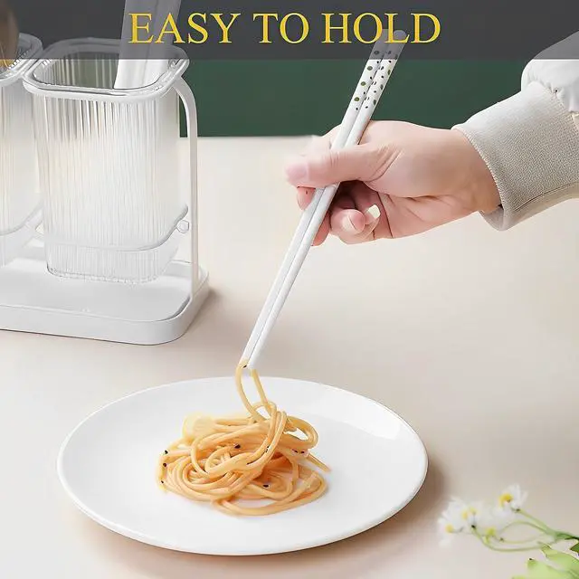 Alt view image 6 of 7 - Chopsticks Reusable Green Porcelain 5PC Hepburn Style