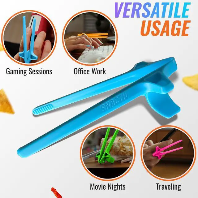 Alt view image 6 of 7 - LITE Finger Chopsticks for Gamers 4PC NEON Bundle - As Seen on Shark Tank! The Official Snacking Tool of the Future - Enjoy Snacks and Chips with Ease - Innovative Gaming Snacking Solution