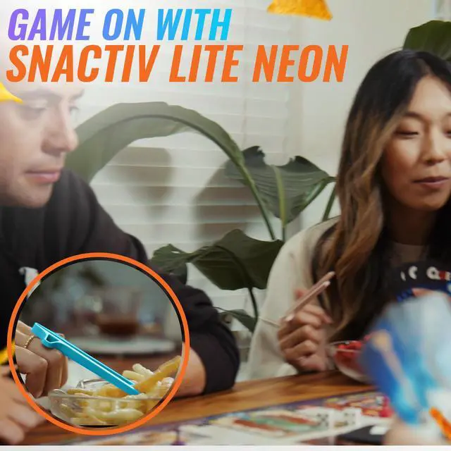 Alt view image 7 of 7 - LITE Finger Chopsticks for Gamers 4PC NEON Bundle - As Seen on Shark Tank! The Official Snacking Tool of the Future - Enjoy Snacks and Chips with Ease - Innovative Gaming Snacking Solution