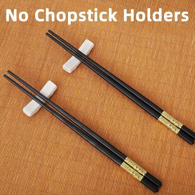 Alt view image 7 of 7 - Metal Chopsticks Reusable Chinese Japanese Style Dragon Chopsticks Chinese Gift Set Fiberglass Chops ticks Set Dishwasher-Safe (5 Pairs)