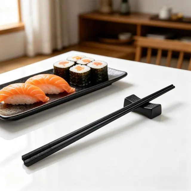 Alt view image 6 of 7 - 100 Pairs Fiberglass Reusable Chopsticks 9.5" Dishwasher Safe Black Cherry Chopsticks for Chinese Style Japanese Food Cooking Supplies