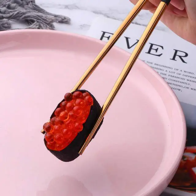 Alt view image 4 of 7 - Reusable Korean Chopstick and Spoon Set,4 Sets Long Handle Stainless Steel Spoon and Chopsticks Set,Metal Chopsticks Dishwasher Safe, Black Gold.