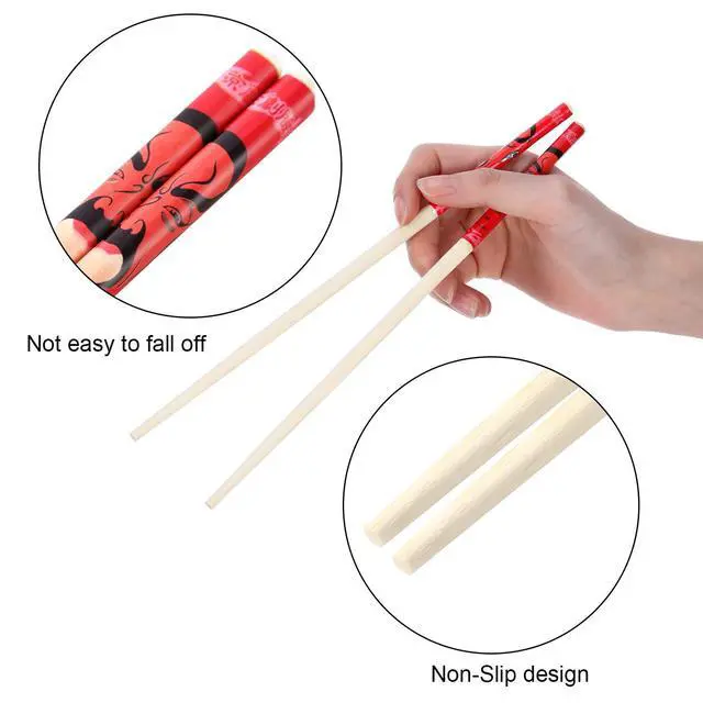 Alt view image 4 of 7 - 20 Pairs Chinese Bamboo Chopsticks Reusable with Elegant Silk Brocade Pouch Multicolored Nonslip Chopstick Gift Set for Asian Dishes Sushi Rice Noodles Chinese