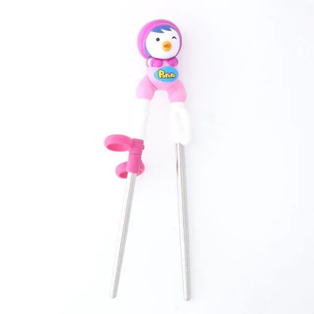 Alt view image 3 of 7 - Petty Training Chopsticks for Right-hand Children Kids Stainless Steel, Edison Friends Chopsticks, Made in Korea