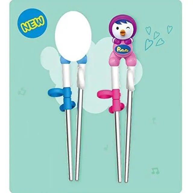 Alt view image 6 of 7 - Petty Training Chopsticks for Right-hand Children Kids Stainless Steel, Edison Friends Chopsticks, Made in Korea