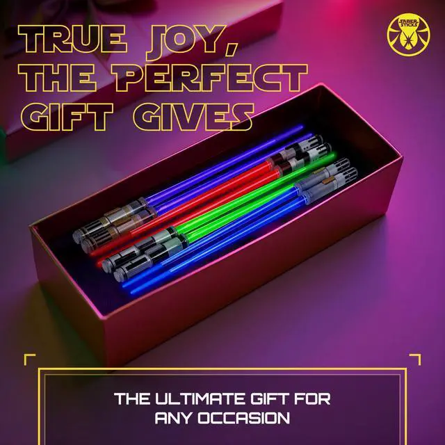Alt view image 6 of 7 - Lightsaber Chopsticks Light Up Star War Chopstick Light Up Mini Light Chopsticks for Adults Cool Chopstick Light Led Chop Sticks Jedi Stix Red Blue Green Purple 4 Pairs