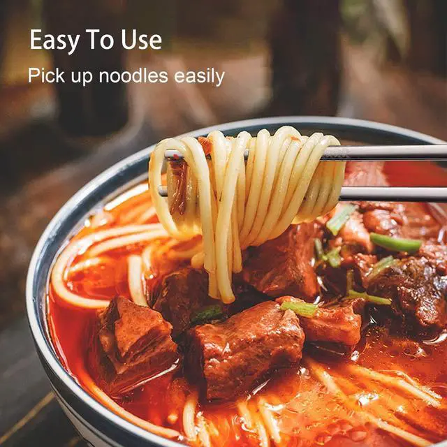 Alt view image 6 of 7 - Metal Chopsticks Reusable 316 Stainless Steel Chopsticks Multipack Dishwasher Safe Chop Sticks Square Fancy Laser Engraved Non-slip Korean Chopstick for Cooking Eating 9.45 Inches 5 Pairs Gift Set