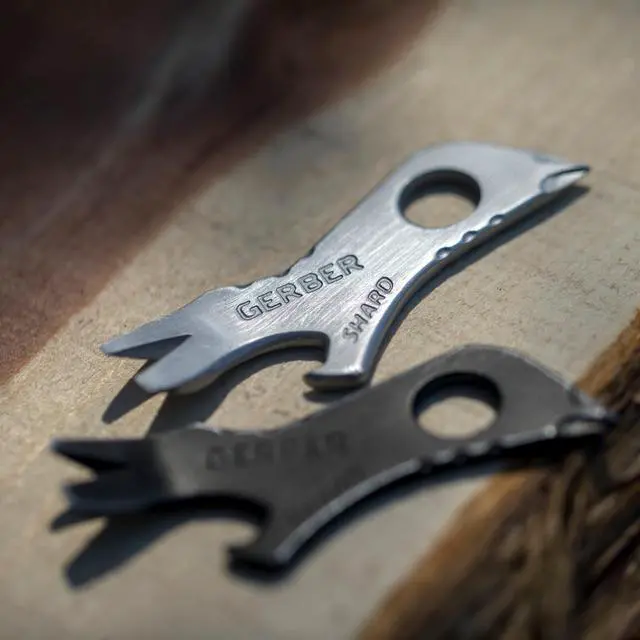 Alt view image 5 of 7 - Gear Shard 7-in-1 Keychain Multitool - Screwdriver, Bottle Opener, EDC Compact Tool - Fathers Day Dad Gifts, Gifts for Men, Silver